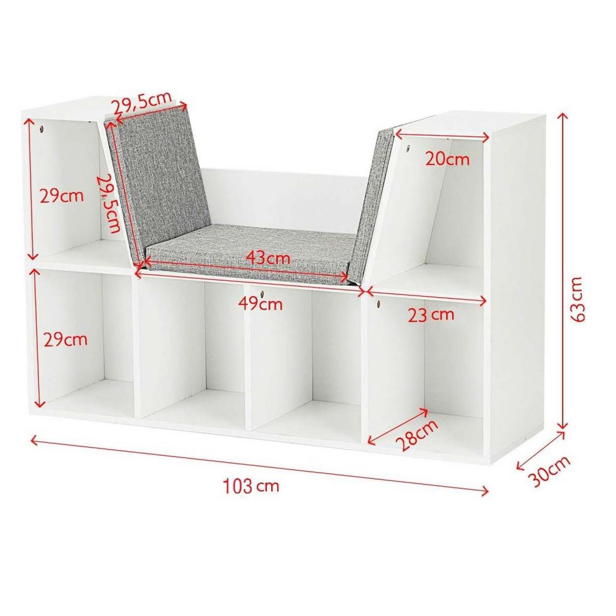 BÜCHERREGAL Braun - Braun, Holz (103/63/30cm) - COSTWAY
