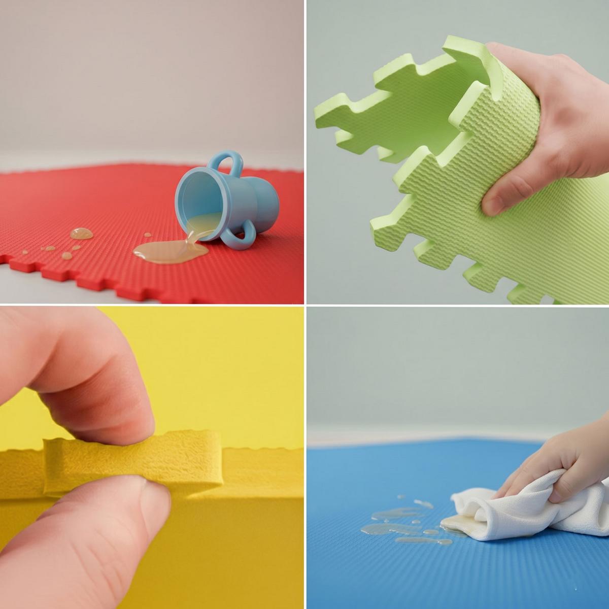 SPIELMATTE ab Null 90 cm Baby Puzzlematte Formen - Multicolor, Kunststoff (30/30cm) - Littletom