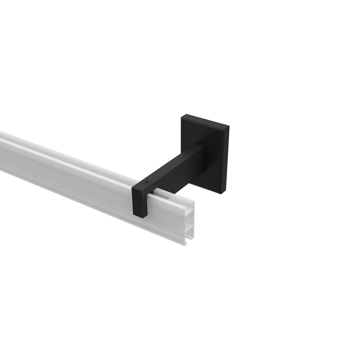TRÄGER FÜR GARDINENSTANGEN INNENLAUF 14x35 mm, Smartline 1-läufig, Schwarz - Schwarz, Metall (10/6.5/4.5cm) - INTERDECO