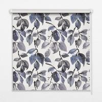 INNENROLLO - Fensterrollo - Rollo - 130x140 cm - Dunkle Blätter - Grau, Kunststoff (130/140/0.5cm) - TULUP