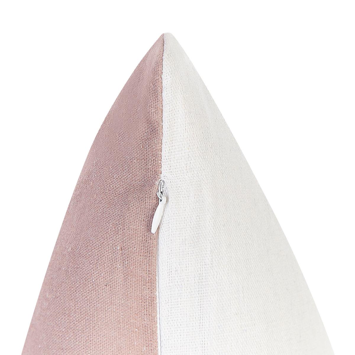 DEKOKISSEN 2er-Set Rosa 45/45 cm Candelabra - Pink, Textil (45/45cm) - Beliani