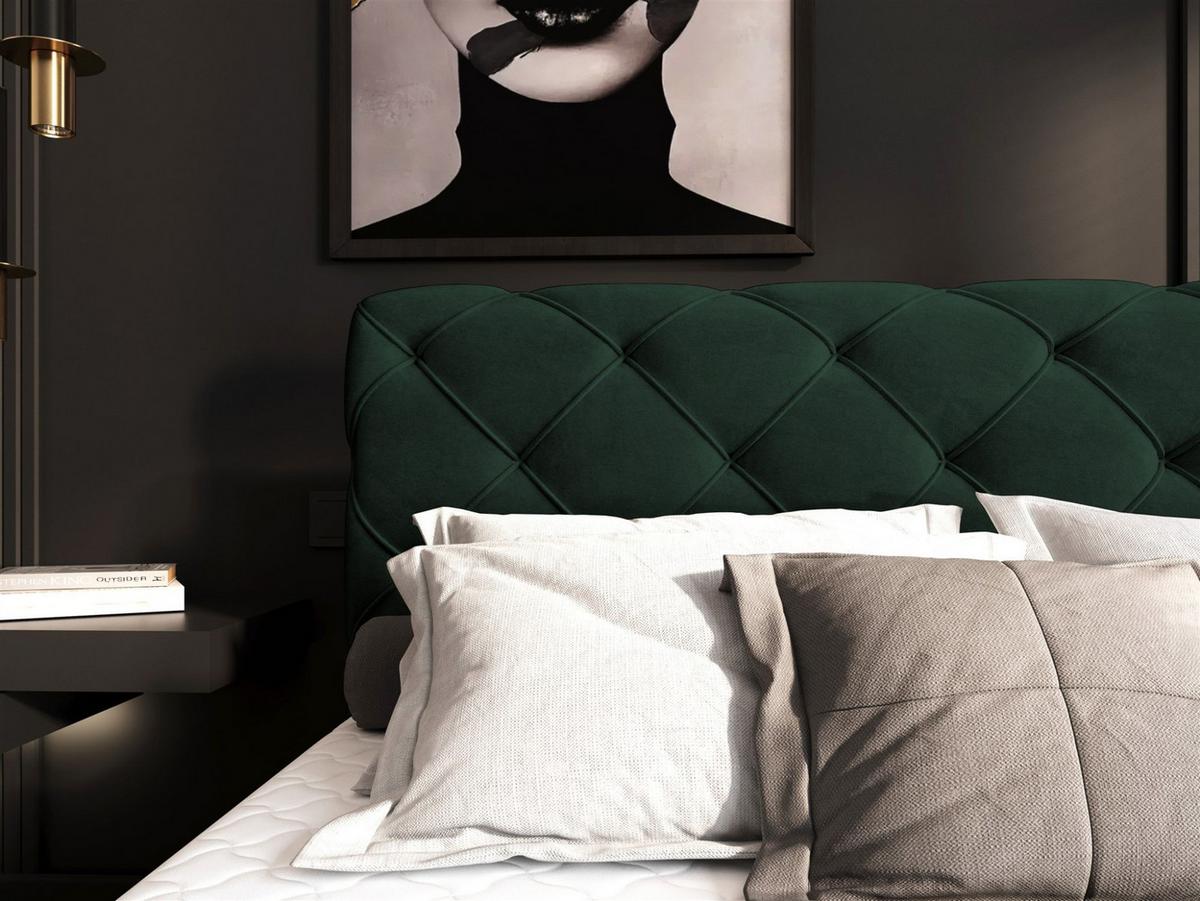BOXBETT Gisel - Grün, Holzwerkstoff/Textil (120/200cm) - Fun Möbel