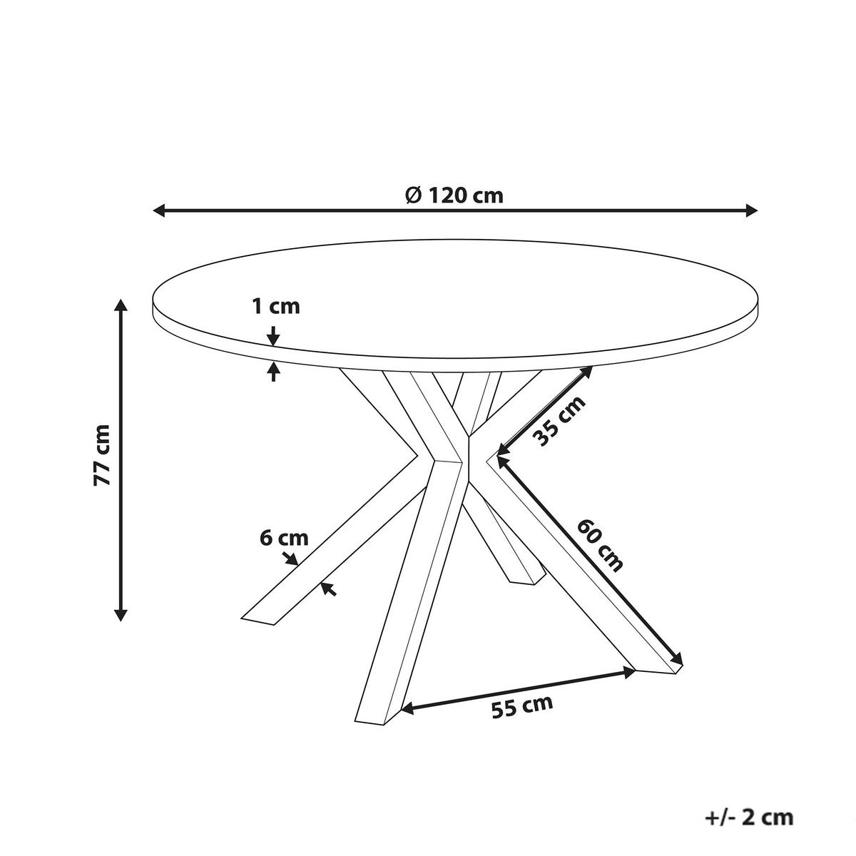 GARTENTISCH Schwarz Maletto - Transparent/Schwarz, Glas (120/120/75cm) - Beliani