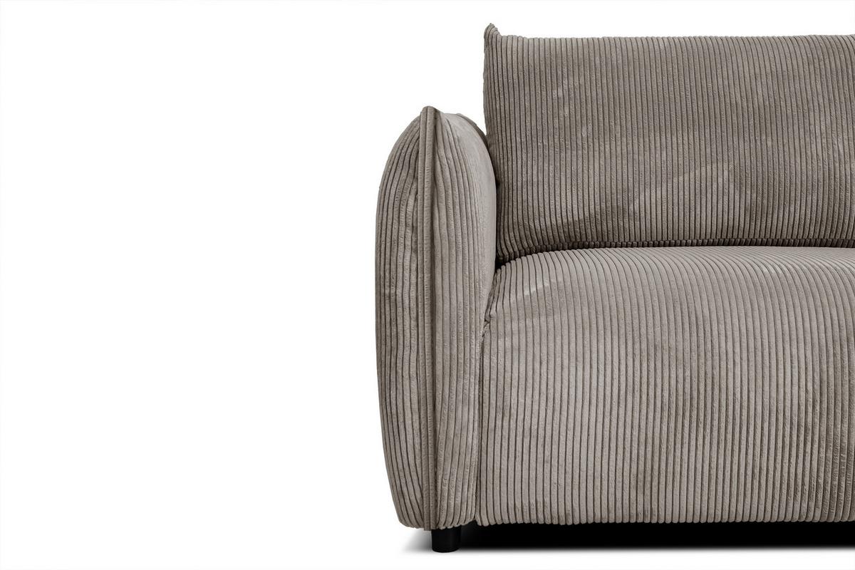 ECKSOFA TAUER 5-Sitzer, taupe - Taupe/Schwarz, Holzwerkstoff/Kunststoff (292/174cm) - Wozimo