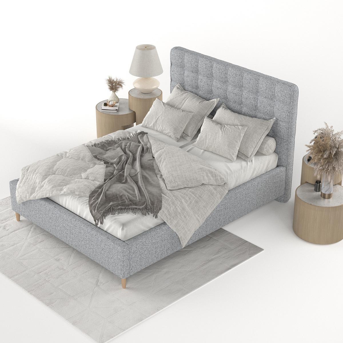 POLSTERBETT Paloma 140/200 cm Grau im Riva Stoff - Naturfarben/Grau, Holz/Holzwerkstoff (140/200cm) - AltaBeds