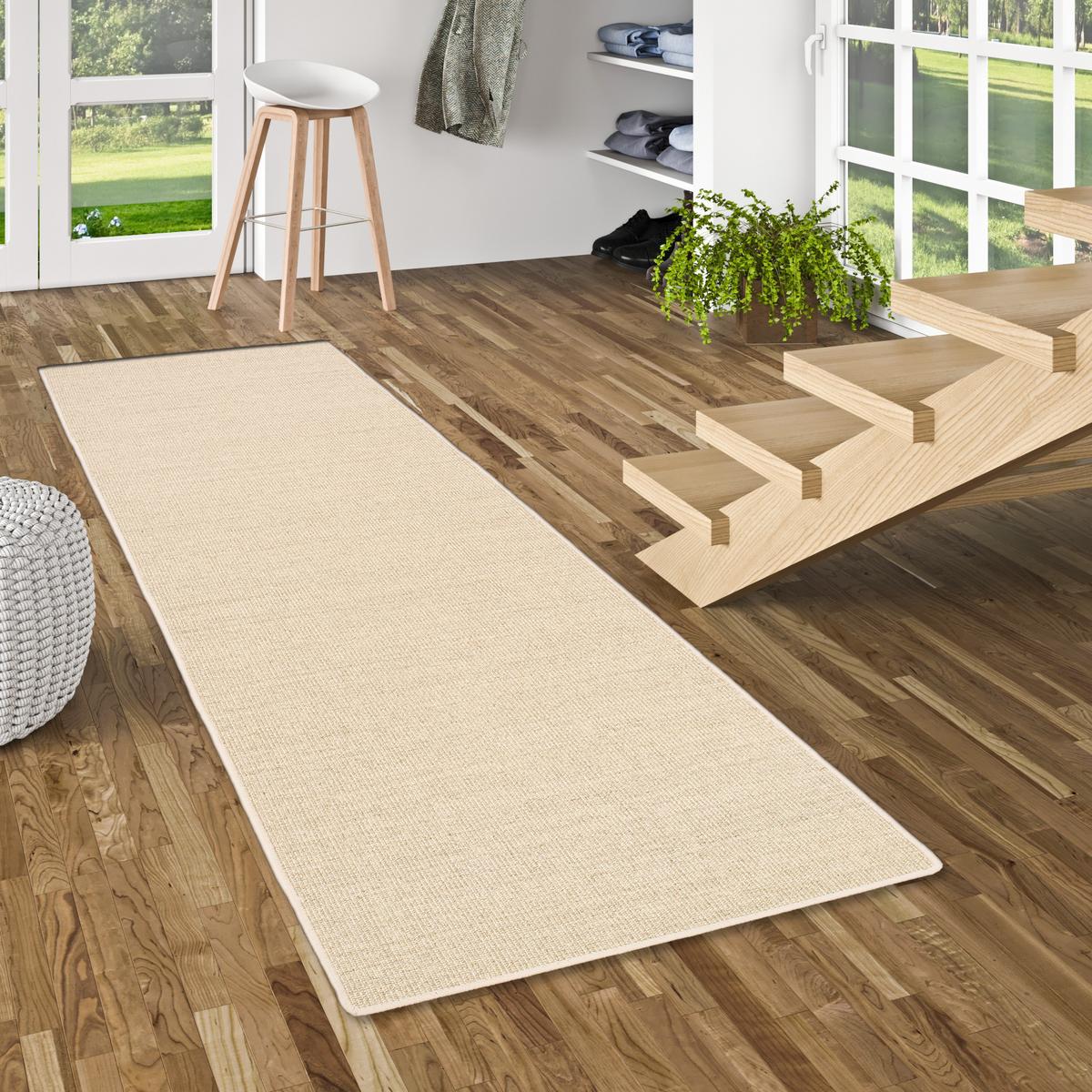 SISAL NATUR LÄUFER TEPPICH - Chromfarben, Textil (80/400cm) - Snapstyle