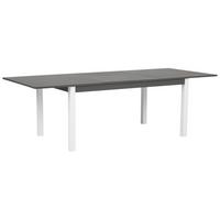 GARTENTISCH dunkelgrau ausziehbar 168/248x100 cm Pancole - Dunkelgrau, Metall (248/100/75cm) - Beliani