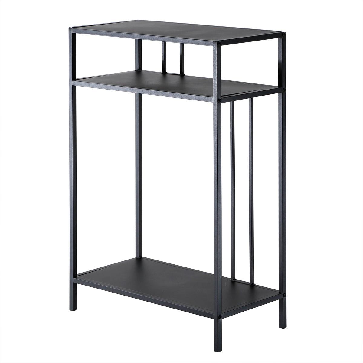 HOHE Konsole aus schwarzem Metall 30/90/60 cm - Schwarz, Metall (35.5/30/90cm) - Calicosy