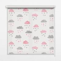 INNENROLLO - Fensterrollo - Rollo - 100x100 cm - Rosa und graue Wolken - Grau, Kunststoff (100/100/0.5cm) - TULUP