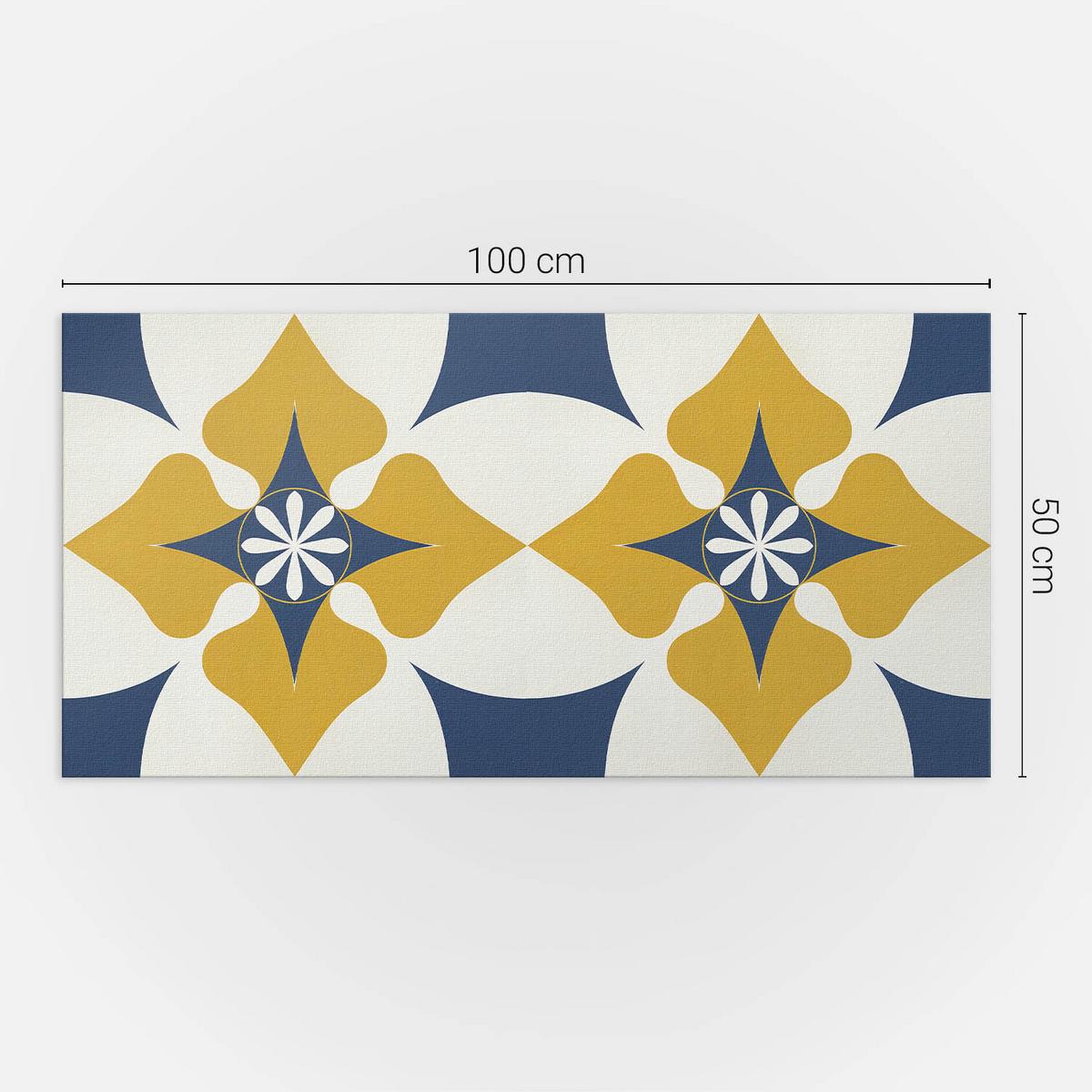 WANDPANEEL 100x50 cm selbstklebend Solvian - Currygelb, Kunststoff (50/1.6/100cm) - Wallfluent