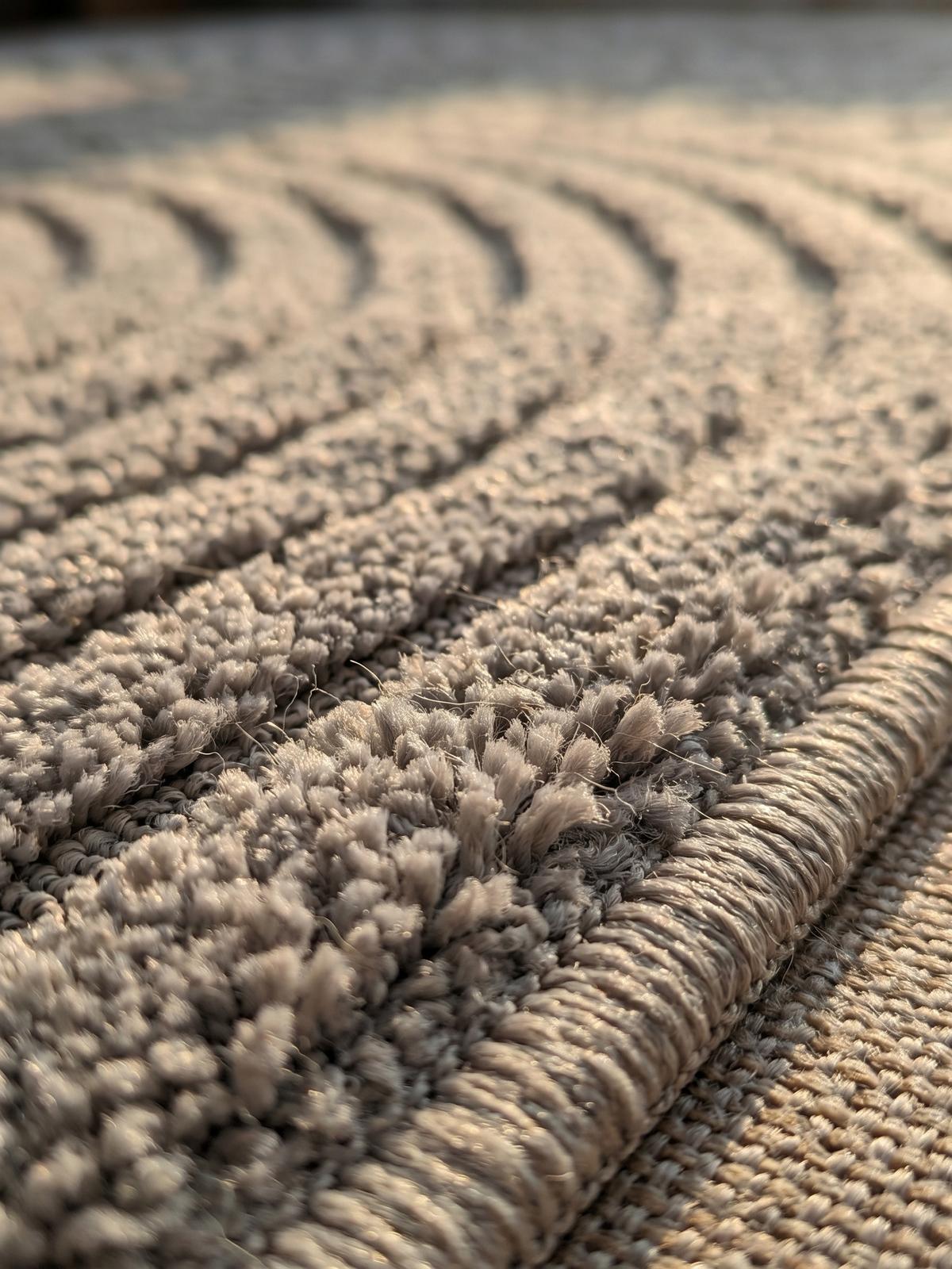 TEPPICH Hochflor RIGI in Silber, mit organischen Bögen in 3D, 80 x 250 cm - Silberfarben, Textil (80/250cm) - KADIMA DESIGN