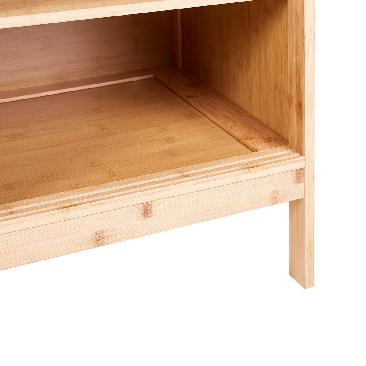SCHUHSCHRANK Bambus Hellbraun Midwood - Braun, Holz (80/88/40cm) - Beliani