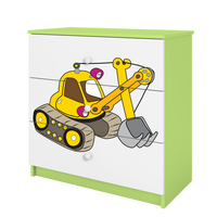KOMMODE Babydreams Excavator 81/81/41 - Grün, Holzwerkstoff (81/81/41cm) - RAUMHIRSCH FURNITURE