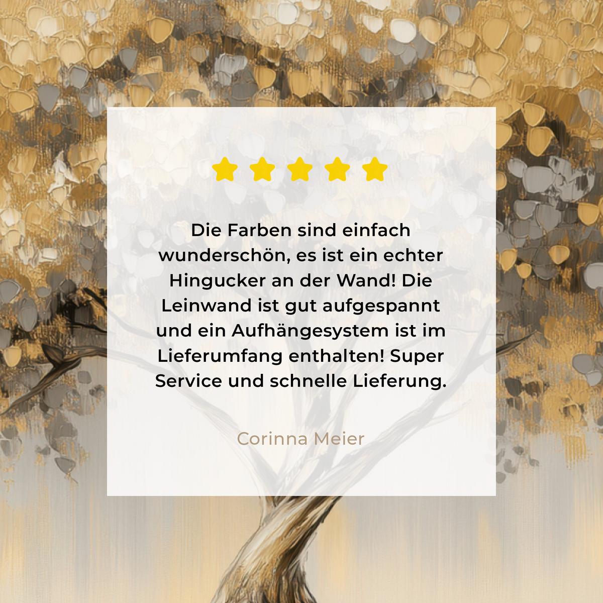 LEINWANDBILD Gemälde - Baum - Abstrakt - Blätter Wandbild 40x30 cm - Beige, Textil (40/30cm) - MuchoWow