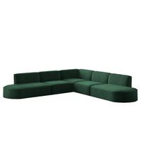 ECKSOFA Palma In Noel - Grün, Holzwerkstoff/Textil (276/276cm) - Fun Möbel