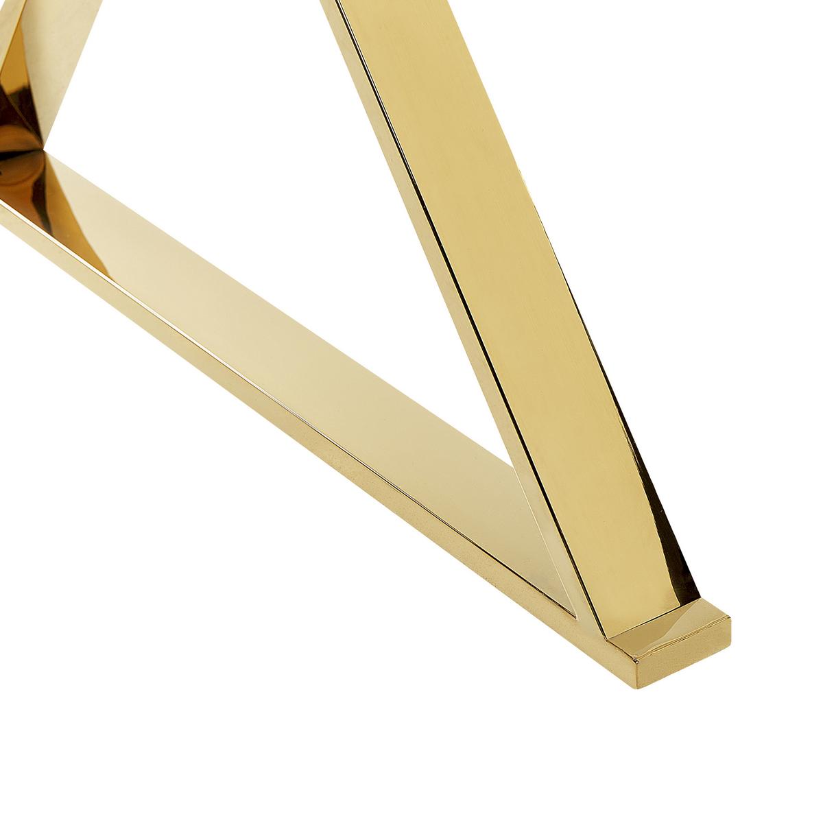 ESSTISCH 120/70/75 cm Marmor Rechteckig Attica - Weiß, Glas (120/70/75cm) - Beliani