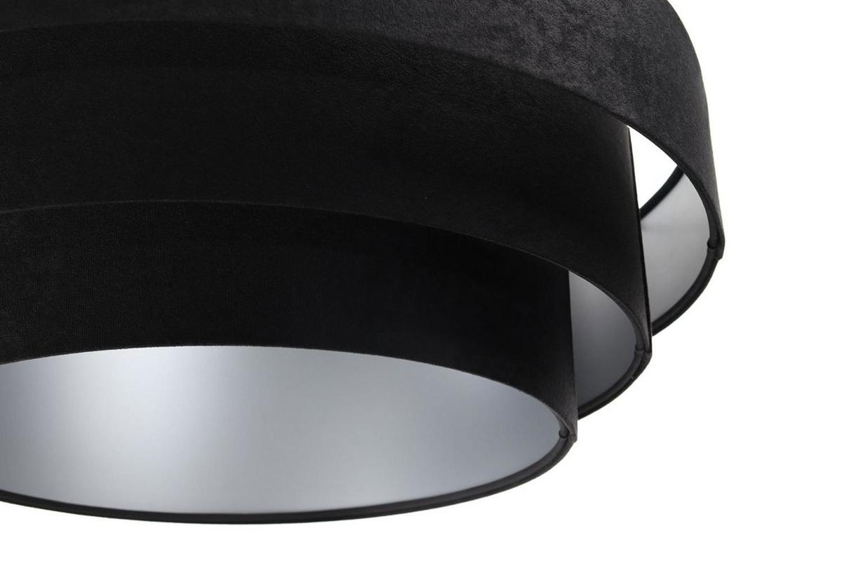 HÄNGELEUCHTE Schwarz 60/20 cm - Silberfarben, Kunststoff (60/1.5/20cm) - ONZENO