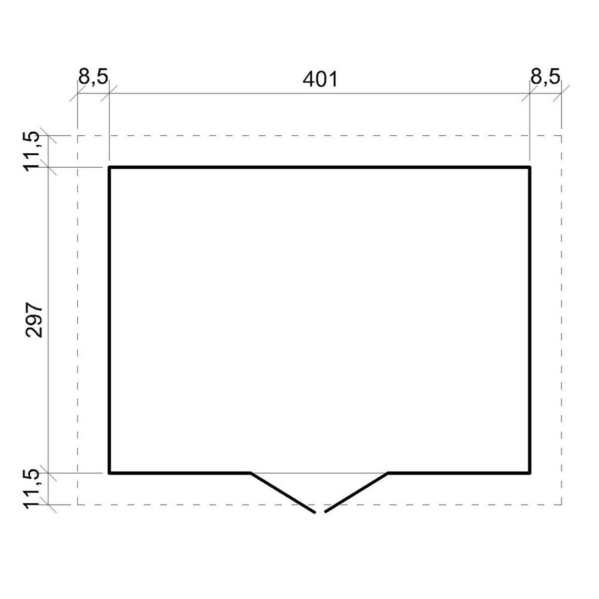 HOLZ-GARTENHAUS mit imprägnierten Boden- H246 x 418 x 320 cm/ 12 m² - Beige, Holz (418/246/320cm) - Timbela