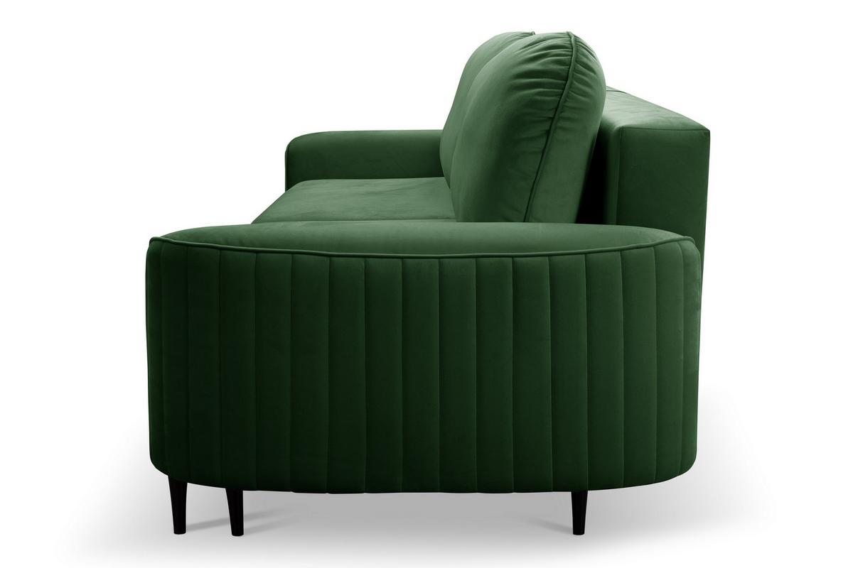 BETTSOFA FILO Grün Velours-Stoff mit Schlaffunktion - Grün, Holz (244/92/102cm) - MASSENO