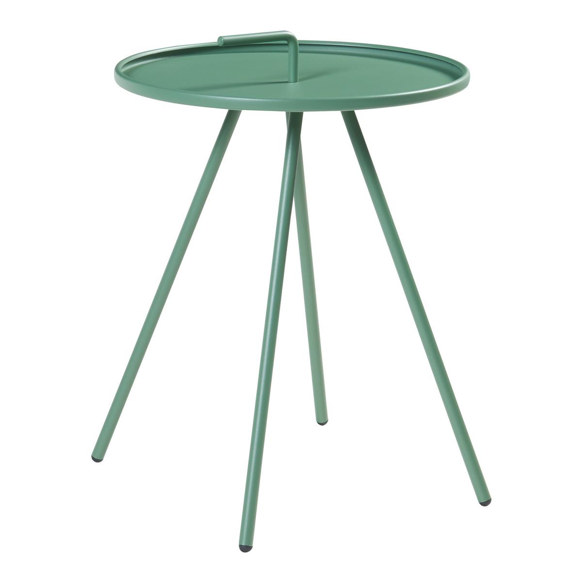 GARTEN-BEISTELLTISCH Fosen - Grün, Metall (42/42/55cm) - [en.casa]