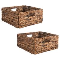 AUFBEWAHRUNGSKÖRBE LANZI 2er-Set braun - Braun, Naturmaterialen (32/15/32cm) - IDIMEX