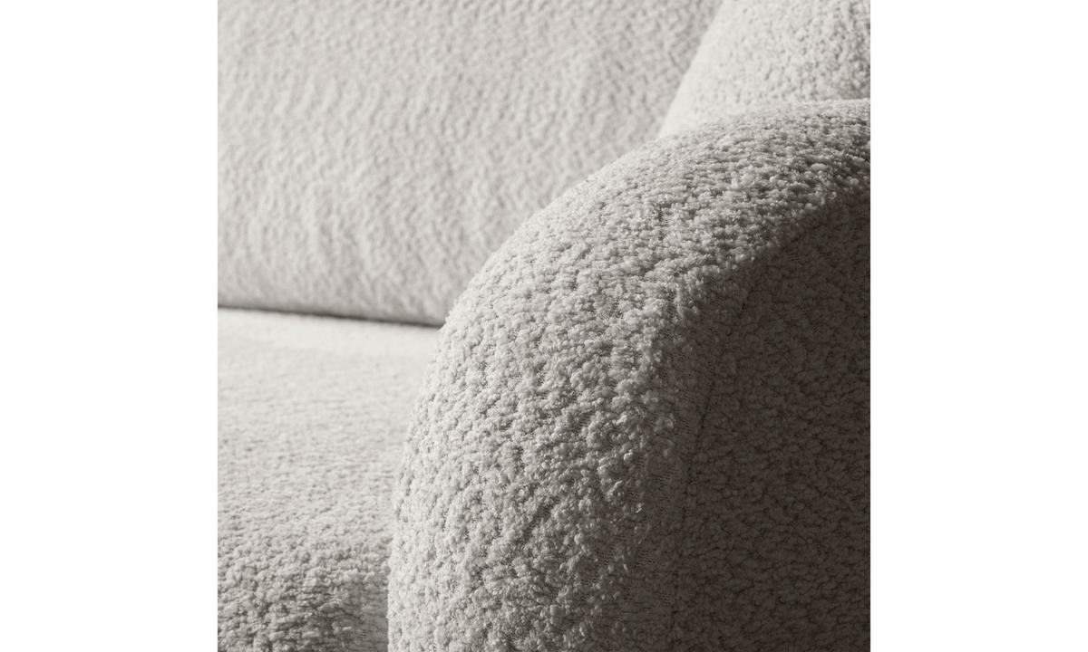 ECKSOFA PALOMA L 235/155/85 cm Coral 65 - Ecru, Textil (235/155cm) - Lookway