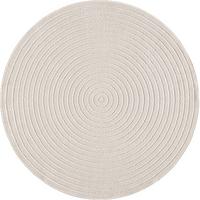 TEPPICH Outdoor Abstrakt MEZEN Polypropylen Beige 120 x 120 cm - Creme, Textil (120/120cm) - KADIMA DESIGN
