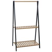 STANDGARDEROBE Schwarz - Schwarz, Holz (70/130/44cm) - MCW