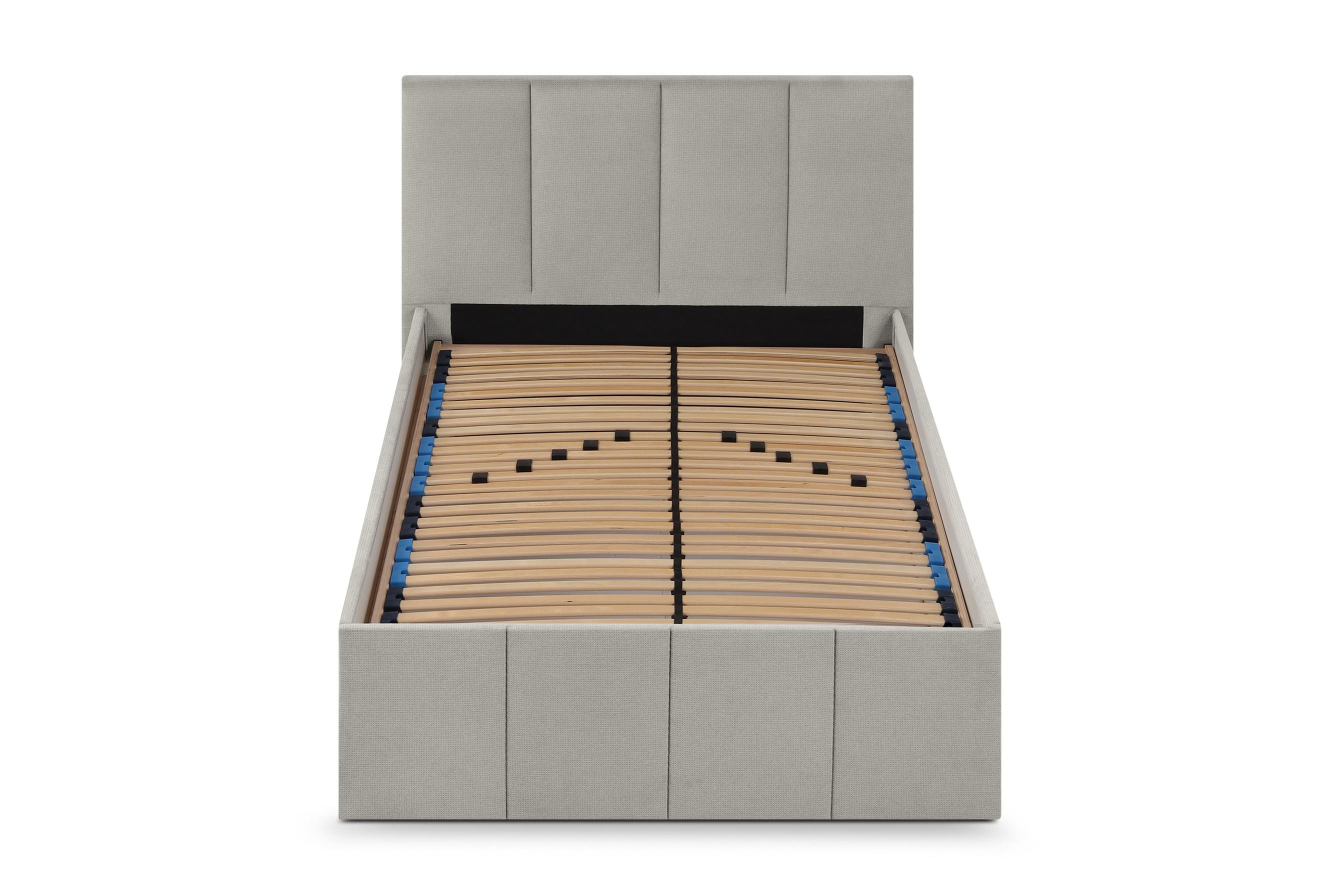 POLSTERBETT Dalas Grau 140 x 200 x 40 cm Stauraum Mit hochwertiger Matratze H2 (bis 100 kg) und Lattenrost - Grau, Holz (140/200cm) - Halmon Schlafkomfort Betten 