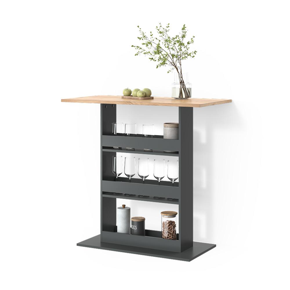 BARTISCH Regusa Goldkraft Eiche/Anthrazit 110 x 55 cm - Honigeiche/Anthrazit, Holzwerkstoff (55/110/106cm) - Livinity®