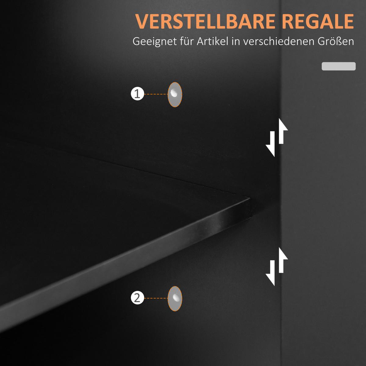 KÜCHENWAGEN, Gummiholz, Schwarz, 109 x 40 x 89 cm - Schwarz, Holzwerkstoff (40/89/109cm) - HOMCOM