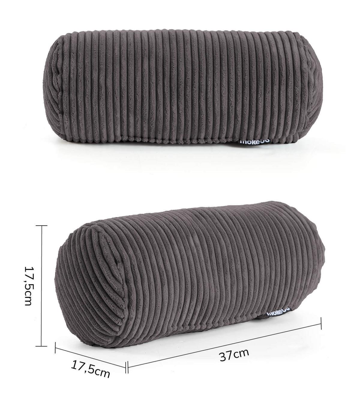 NACKENKISSEN Das Nickerchen - Anthrazit, Textil (17.5/37cm) - Mokebo