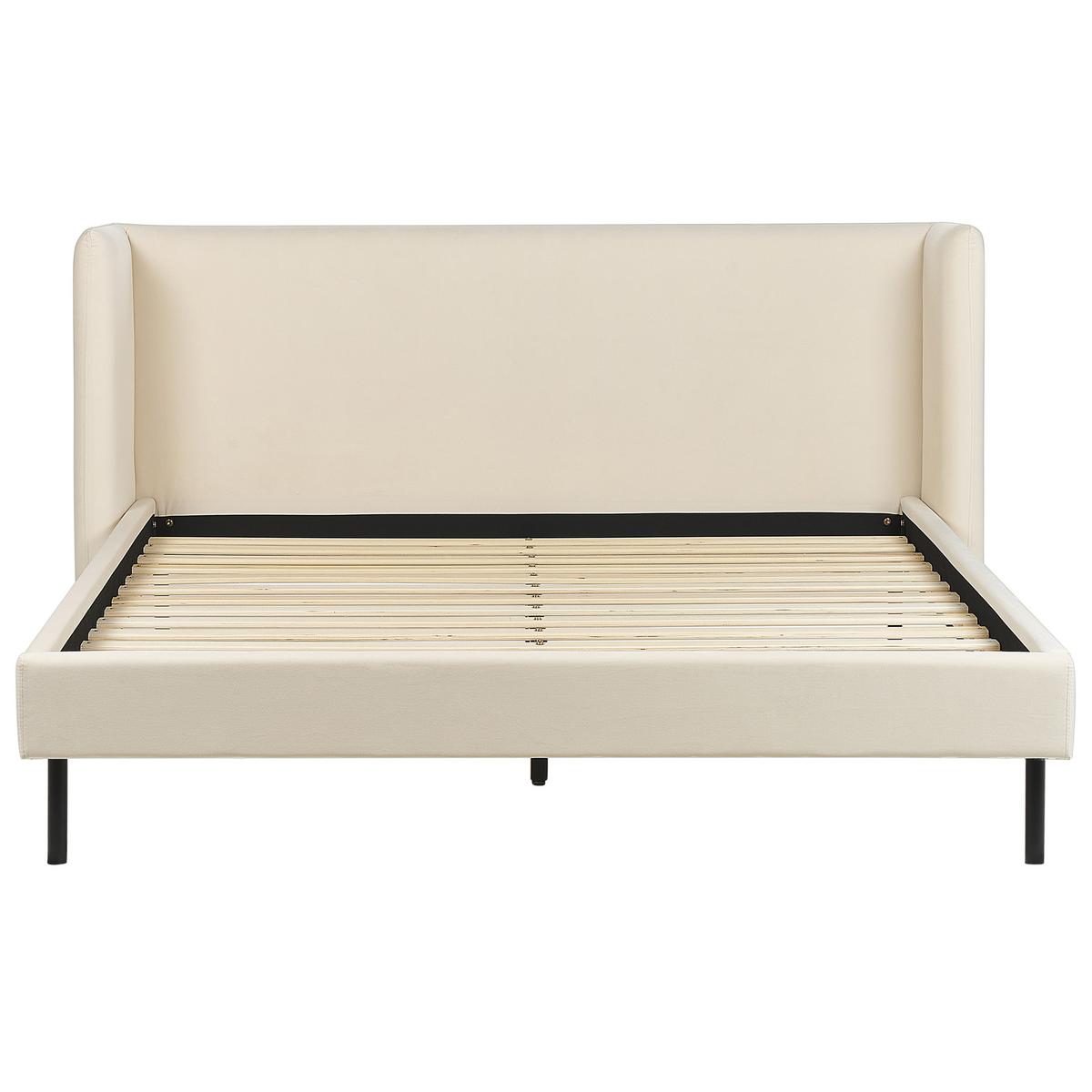 POLSTERBETT 160/200cm Helles Beige Arette - Beige, Textil (160/200cm) - Beliani