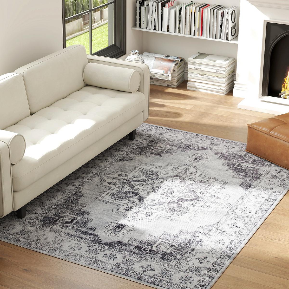 TEPPICH Flanell Grau - Grau, Textil (160/230cm) - HOMCOM
