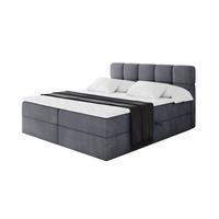 BOXBETT mit Matratze H3 - FAMA - 180x200 cm Dunkelgrau Casablanca - Dunkelgrau, Holzwerkstoff (180/200cm) - ALTDECOR