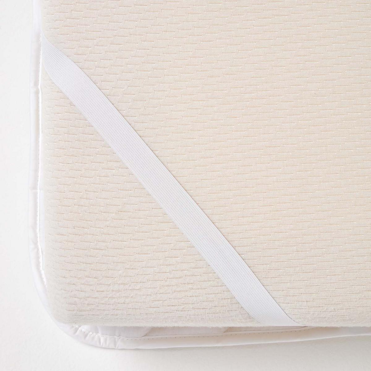 MATRATZENTOPPER 180/200 cm, Baumwolle gesteppt - Weiß, Textil (180/200cm) - Homescapes