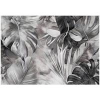 FOTOTAPETE Monstera Blätter Schwarz Weiß 300x210 - Multicolor, Papier (300/210cm) - Wallarena