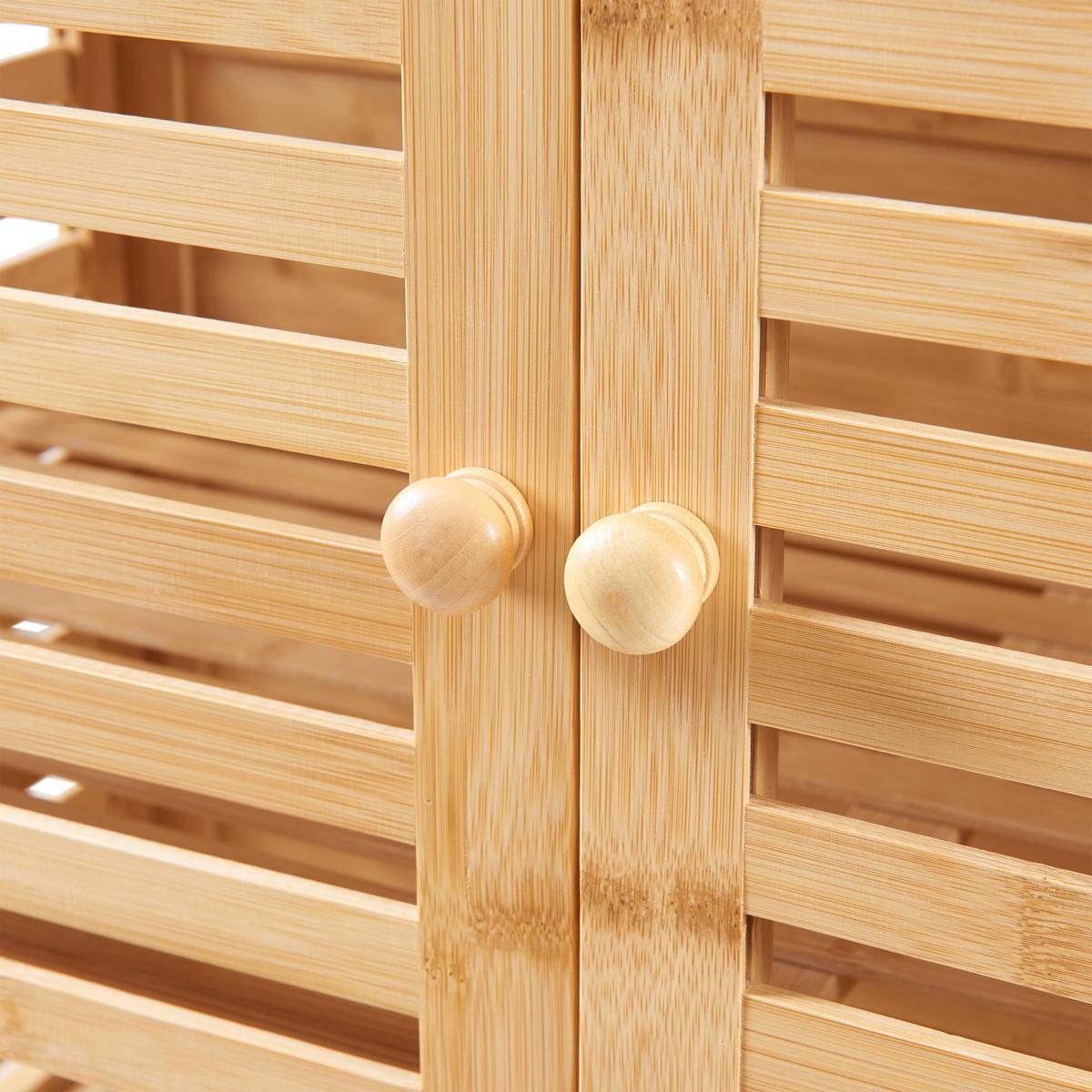 BADEZIMMERSCHRANK Raurgela - Naturfarben, Holz (80/180/40cm) - [en.casa]