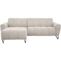 ECKSOFA Volare Mini ohne Schlaffunktion beige links, Storm-Stoff - Beige/Schwarz, Textil/Metall (256/165cm) - Beautysofa