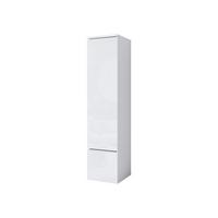 HÄNGEVITRINE Vera 001 mit LED Beleuchtung - Weiß Hochglanz/Alufarben, Holzwerkstoff/Kunststoff (30/130/33cm) - MIRJAN24