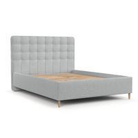 POLSTERBETT Paloma 160/200 cm Hellgrau im Riva Stoff - Hellgrau/Naturfarben, Holz/Holzwerkstoff (160/200cm) - AltaBeds