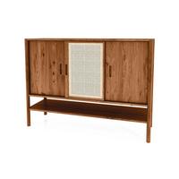 KOMMODE INA Wildeiche - Mokka, Holz (142/101/46cm) - byoak