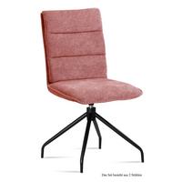 ESSZIMMERSTUHL drehbar (2er-Set) Donata 47x92x60 Schwarz/Rosewood - Dunkelrosa/Schwarz, Kunststoff (60/92/47cm) - 58aufmkessel
