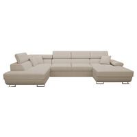 WOHNLANDSCHAFT Cotere Bis Premium, Seite: Links - Beige, Holz/Textil (345/91/202cm) - MIRJAN24