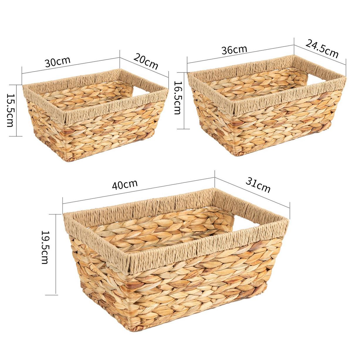 AUFBEWAHRUNGSKÖRBE SINTRA 3er Set natur - Naturfarben, Naturmaterialien (40/19/30cm) - IDIMEX