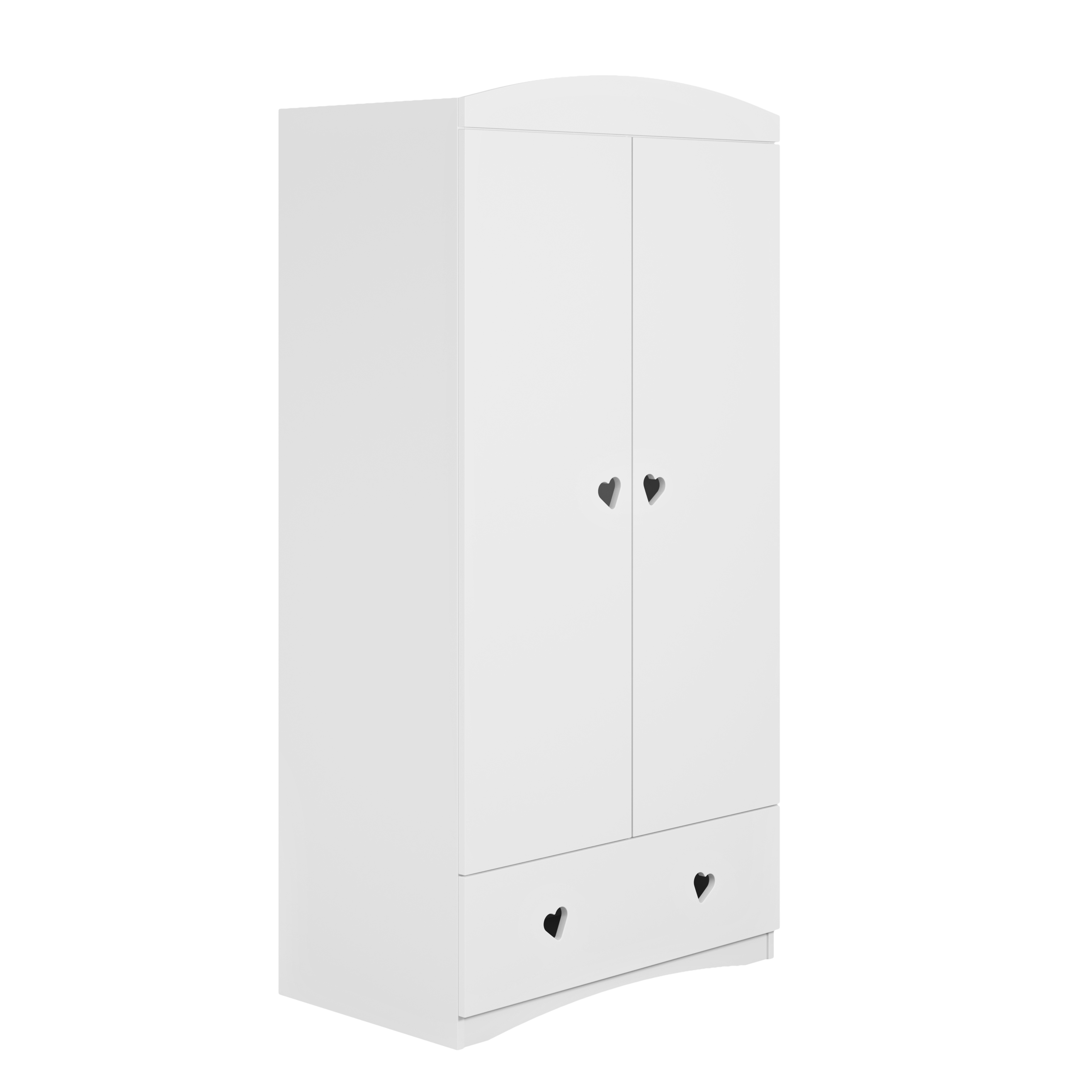 KINDERKLEIDERSCHRANK Julia - Weiß, Holzwerkstoff (36/187/90cm) - RAUMHIRSCH FURNITURE