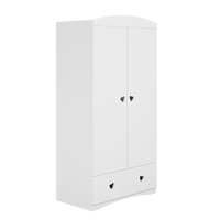KINDERKLEIDERSCHRANK Julia - Weiß, Holzwerkstoff (36/187/90cm) - RAUMHIRSCH FURNITURE