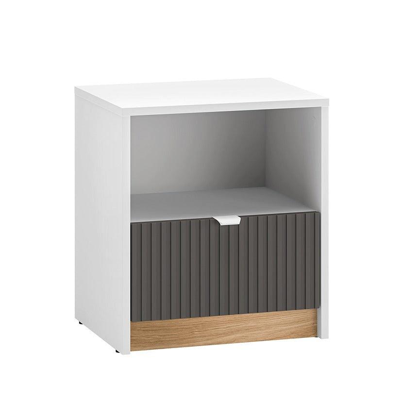 NACHTTISCH Ronan Weiß - Weiß, Holzwerkstoff (43/48/34cm) - Petits-meubles