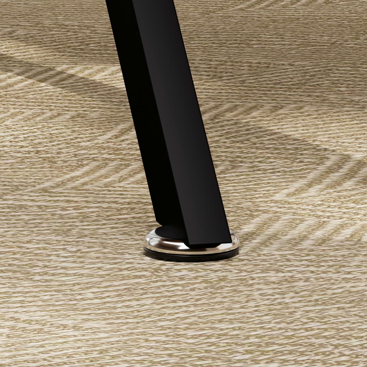 ESSTISCH Runder 90 cm Vintagebraun mit Metallgestell Platzsparend - Schwarz, Holzwerkstoff (90/90/78cm) - Urban Meuble