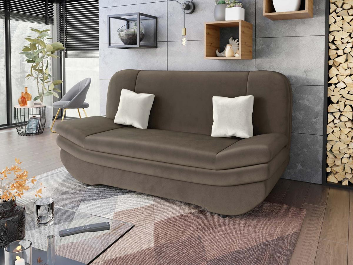 SCHLAFSOFA Weronika Premium - Beige/Schwarz, Holz/Kunststoff (200/95/90cm) - MIRJAN24